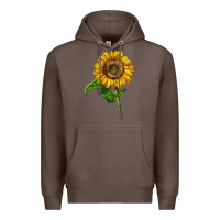 Coffee mammoth sunflower Premium Hoodie - LillyAllenDesigns