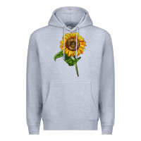 Heather Grey mammoth sunflower Premium Hoodie - LillyAllenDesigns
