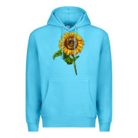 Ocean Blue mammoth sunflower Premium Hoodie - LillyAllenDesigns