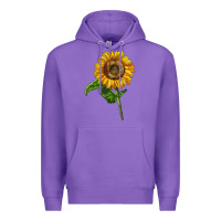 Purple mammoth sunflower Premium Hoodie - LillyAllenDesigns