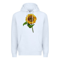 White mammoth sunflower Premium Hoodie - LillyAllenDesigns