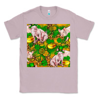 Lilac St patricks  day pig with candy and pot of gold  seamless pattern Classic Tee - FaDigitalArtStudio