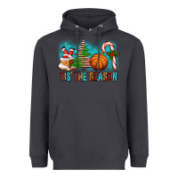 Smoke Tis The Season Christmas With Basketball And Candy Cane Heavyweight Hoodie - FaDigitalArtStudio