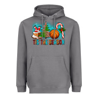 Storm Tis The Season Christmas With Basketball And Candy Cane Heavyweight Hoodie - FaDigitalArtStudio