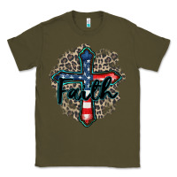 Army Green faith usa Classic Tee - Zillion Design Studio