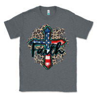 Charcoal Heather faith usa Classic Tee - Zillion Design Studio