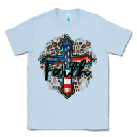 Dusty Blue faith usa Classic Tee - Zillion Design Studio