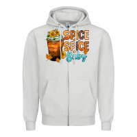 Dove Grey spice spice baby Zipper Hoodie - Zillion Design Studio