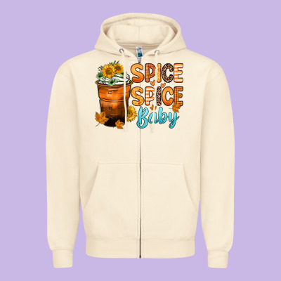 Spice Spice Baby Zipper Hoodie Designed By Zillion Design Studio