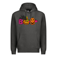 Charcoal Heather boo pumpkins Premium Hoodie - Jasminsmagicworld