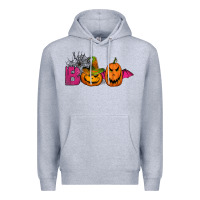 Heather Grey boo pumpkins Premium Hoodie - Jasminsmagicworld