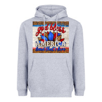 Heather Grey god bless america land that i love Heavyweight Hoodie - HRA Design Shop