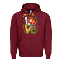 Burgundy let all that you do be done in love Zipper Hoodie - texasbilliewilder