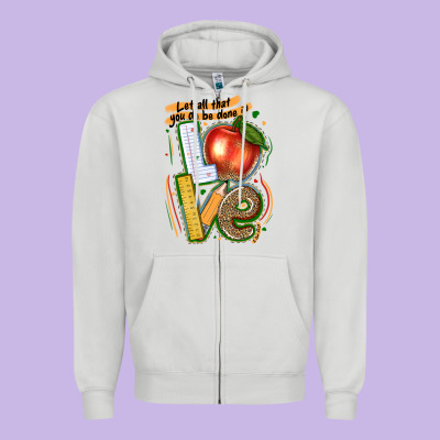 Let All That You Do Be Done In Love Zipper Hoodie Designed By Texasbilliewilder