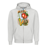 Dove Grey let all that you do be done in love Zipper Hoodie - texasbilliewilder