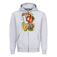 Heather Grey let all that you do be done in love Zipper Hoodie - texasbilliewilder