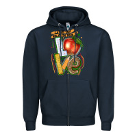 Navy let all that you do be done in love Zipper Hoodie - texasbilliewilder