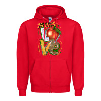 Red let all that you do be done in love Zipper Hoodie - texasbilliewilder