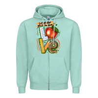 Seafoam let all that you do be done in love Zipper Hoodie - texasbilliewilder