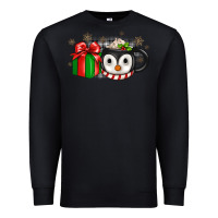 Black Christmas penguin coffee Premium Sweatshirt - JahusDesignShop