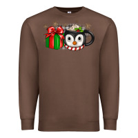 Chestnut Christmas penguin coffee Premium Sweatshirt - JahusDesignShop