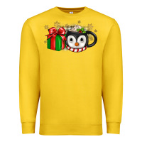 Lemon Christmas penguin coffee Premium Sweatshirt - JahusDesignShop