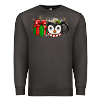 Smoke Christmas penguin coffee Premium Sweatshirt - JahusDesignShop
