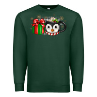 Sports Green Christmas penguin coffee Premium Sweatshirt - JahusDesignShop