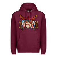 Burgundy baseball mom Premium Hoodie - AdoDesignShop