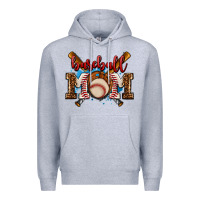 Heather Grey baseball mom Premium Hoodie - AdoDesignShop