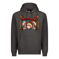 Smoke baseball mom Premium Hoodie - AdoDesignShop
