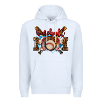 White baseball mom Premium Hoodie - AdoDesignShop