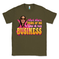 Army Green afro black boss lady Classic Tee - texasbilliewilder