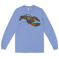 Colony Blue Mardi Gras Crawfish Long Sleeve Tee - RanaPortraitStore