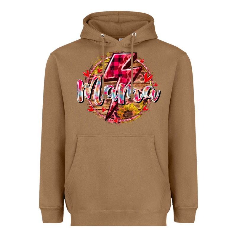 Mama Lighting Bolt Heavyweight Hoodie by RacoonDesign | Teevron