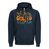 Navy oh my gourd i love fall Zipper Hoodie - Zillion Design Studio