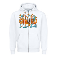 White oh my gourd i love fall Zipper Hoodie - Zillion Design Studio