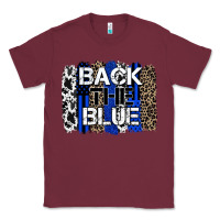 Burgundy back the blue brushstroke Classic Tee - Zillion Design Studio