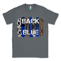 Charcoal Heather back the blue brushstroke Classic Tee - Zillion Design Studio