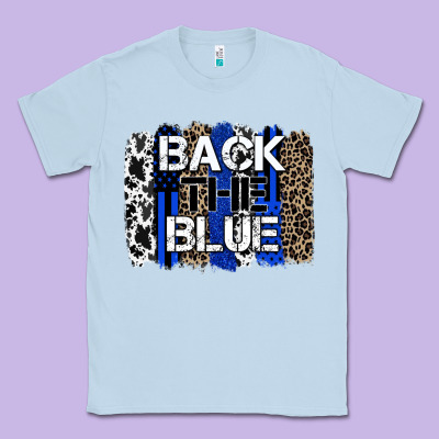 Classic Tee back the blue brushstroke
