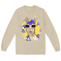 Mushroom Llama With Sunglasses Long Sleeve Tee - RanaPortraitStore