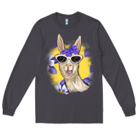 Smoke Llama With Sunglasses Long Sleeve Tee - RanaPortraitStore