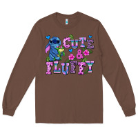 Chestnut cute and fluffy stitch Long Sleeve Tee - AdoDesignShop