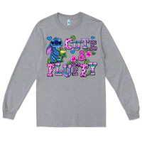 Heather Grey cute and fluffy stitch Long Sleeve Tee - AdoDesignShop