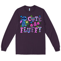 Plum cute and fluffy stitch Long Sleeve Tee - AdoDesignShop