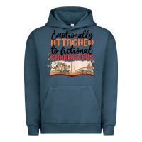 Pigment Midnight Navy emotionally attached to fictional characters Urban Hoodie - MaliasSmallBusiness