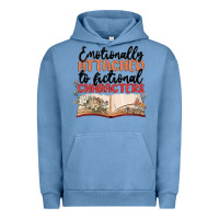 Pigment Pebble Blue emotionally attached to fictional characters Urban Hoodie - MaliasSmallBusiness