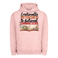 Pigment Salmon emotionally attached to fictional characters Urban Hoodie - MaliasSmallBusiness