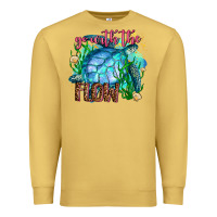 Antique Gold go with the flow Premium Sweatshirt - AdoDesignShop