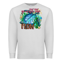 Dove Grey go with the flow Premium Sweatshirt - AdoDesignShop